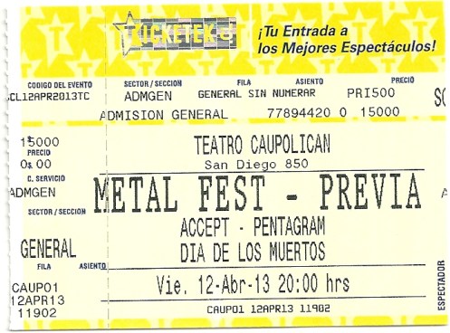 Accept in Santiago, Chile (April 2013)