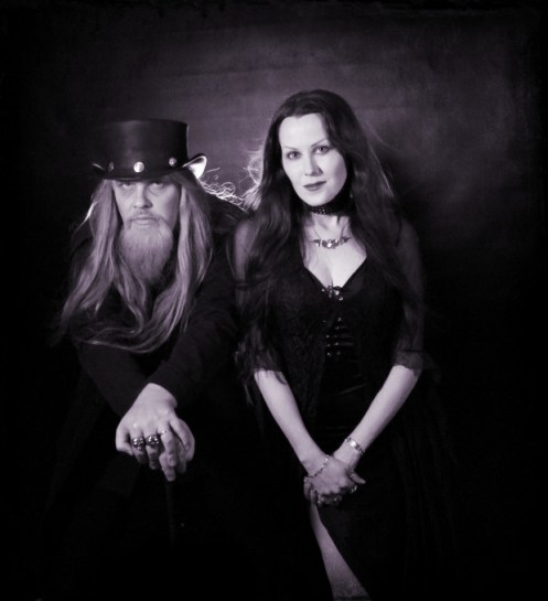 Despite the old-timey horror show look of Bloody Hammers’ Anders Manga and Devallia (above), the mood of their music is less the demented carney violence of Rob Zombie’s The Devil’s Rejects and more the alone-in-the woods anxious dread of The Blair Witch Project.